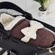 Теплий зимовий конверт для новонароджених "Тедді" в люльку (коричневий) EV-W-FL-BR1 фото 1