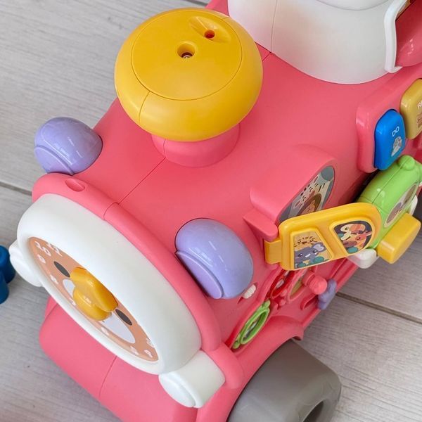 Детские ходунки Baby Walker (3в1) "Паровозик" (розовый) 6063 фото