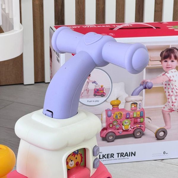 Детские ходунки Baby Walker (3в1) "Паровозик" (розовый) 6063 фото