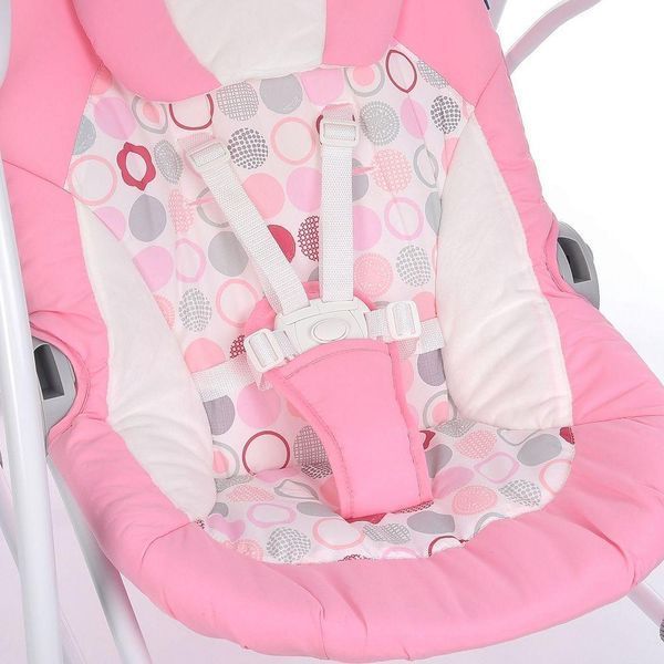 Детское кресло шезлонг качели El Camino Sensa Circles Pink ME 1028 RS фото