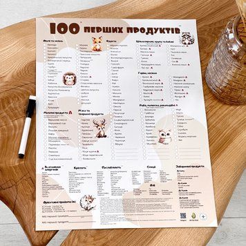 Магнітний планер прикорму 100 перших продуктів "Звірята" + 1 маркер 30х40 PLNR-AN-BG1 фото