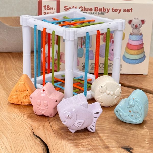 Розвиваючий набір іграшок "Soft rubber baby set" (слоник) 754 фото
