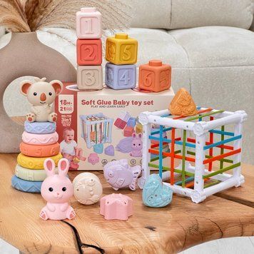 Розвиваючий набір іграшок "Soft rubber baby set" (коала) 755 фото