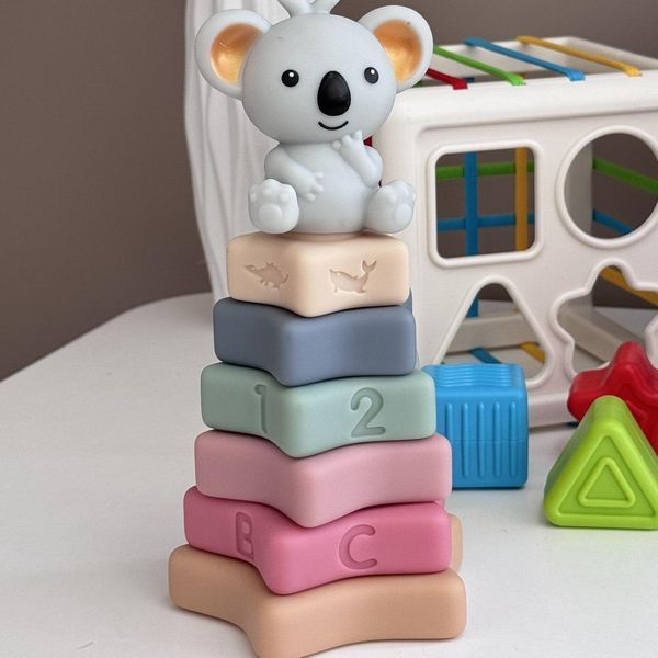 Розвиваючий силіконовий набір іграшок "Soft rubber baby set" 19шт (коала) 1289 KL фото
