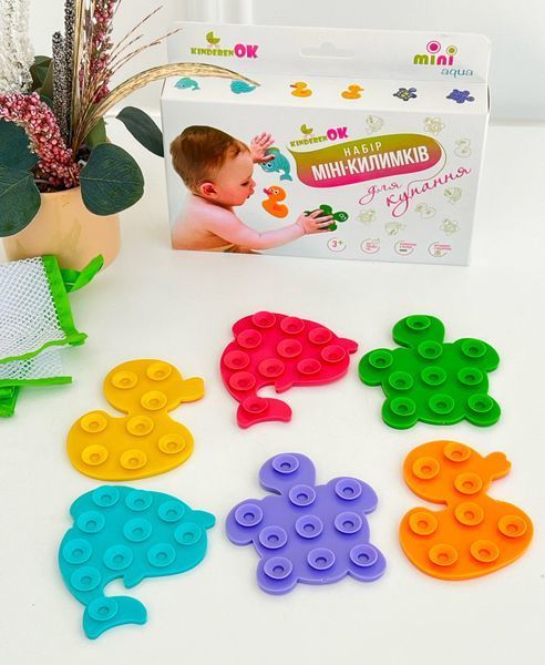Набір міні килимків іграшок на присосках для купання "KINDERENOK" MINI Aqua 060917 фото