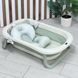 Силиконовая складная ванночка с термометром и матрасиком El Camino Pale Green ME 1151-PG фото 1