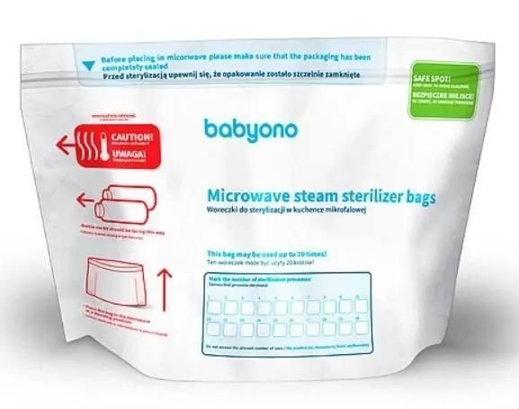 Стерилізаційні пакети для мікрохвильових печей BabyOno 5шт 1038 фото