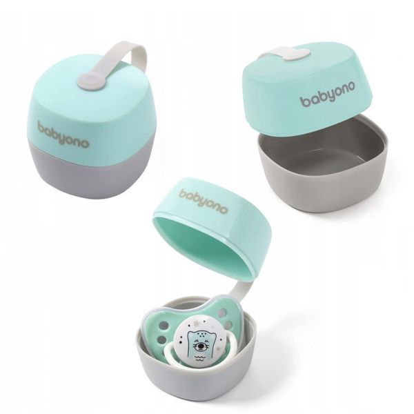 Футляр для пустушки BabyOno "Natural nursing" (бірюзовий) 535/02 фото