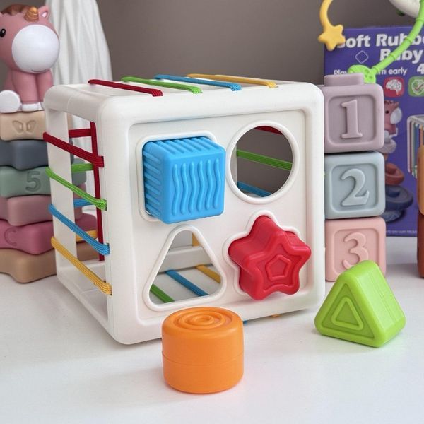 Розвиваючий силіконовий набір іграшок "Soft rubber baby set" 19шт (єдиноріжка) 1289 UN фото