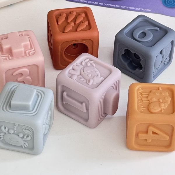 Розвиваючий силіконовий набір іграшок "Soft rubber baby set" 19шт (єдиноріжка) 1289 UN фото