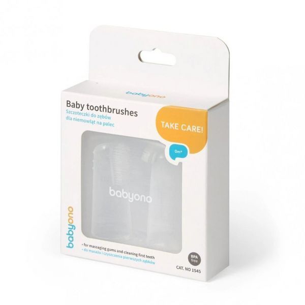 Набор напальчников BabyOno из силикона для первых зубов 1545 фото