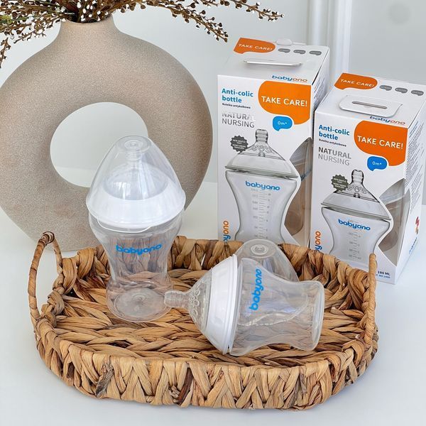 Антиколиковая детская бутылка BabyOno "NATURAL NURSING" 180мл 1450 фото