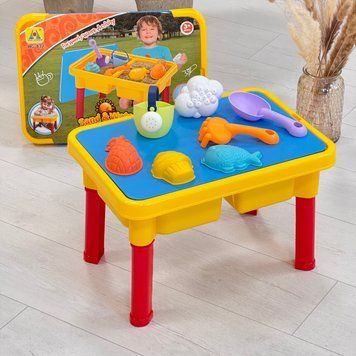 Игровой столик для песка и воды&nbsp;(с аксессуарами, двойная столешня) HG-832 фото