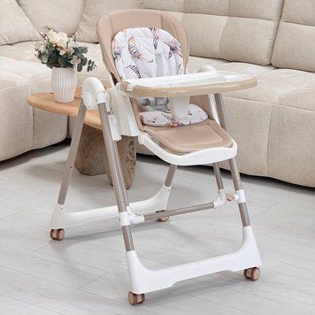 Стільчик для годування Bambi M 5897 з механічним заколисуючим механізмом (бежевий) M 5897 BG фото