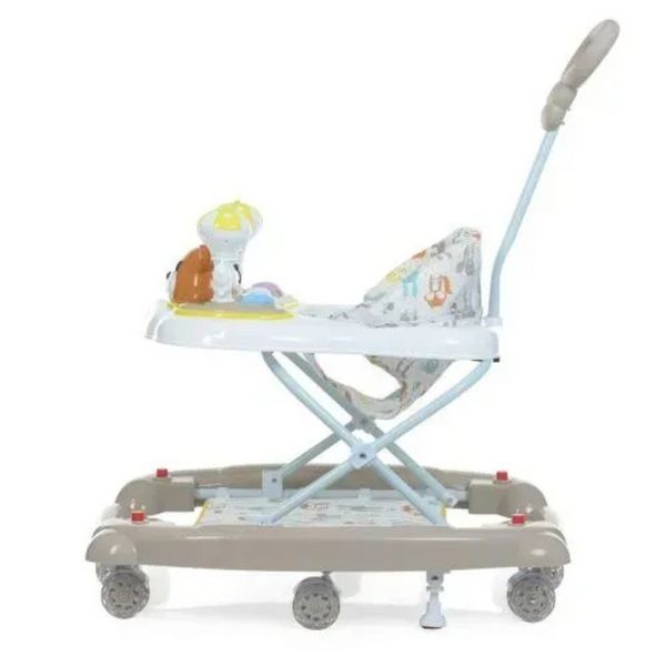 Детские музыкальные ходунки с ручкой 3в1 "Мишка" Bambi (розовые) M 3656A-S-8 фото