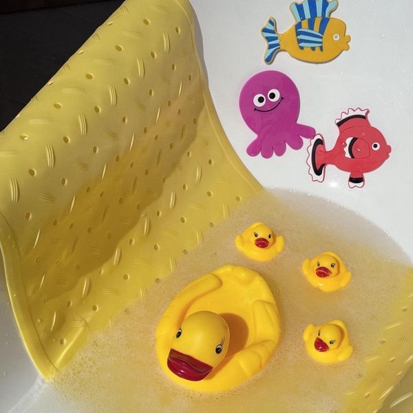 Акция! Набор для детского купания антиковзный коврик, наклейки и резиновые игрушки (розовый) SL-SET-RS1 фото