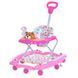 Детские музыкальные ходунки с ручкой 3в1 "Мишка" Bambi (розовые) M 3656A-S-8 фото 1